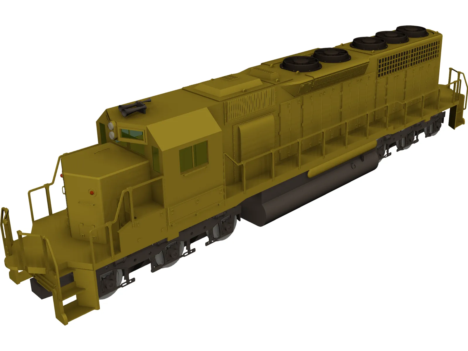 EMD SD40 SantaFe 3D Model