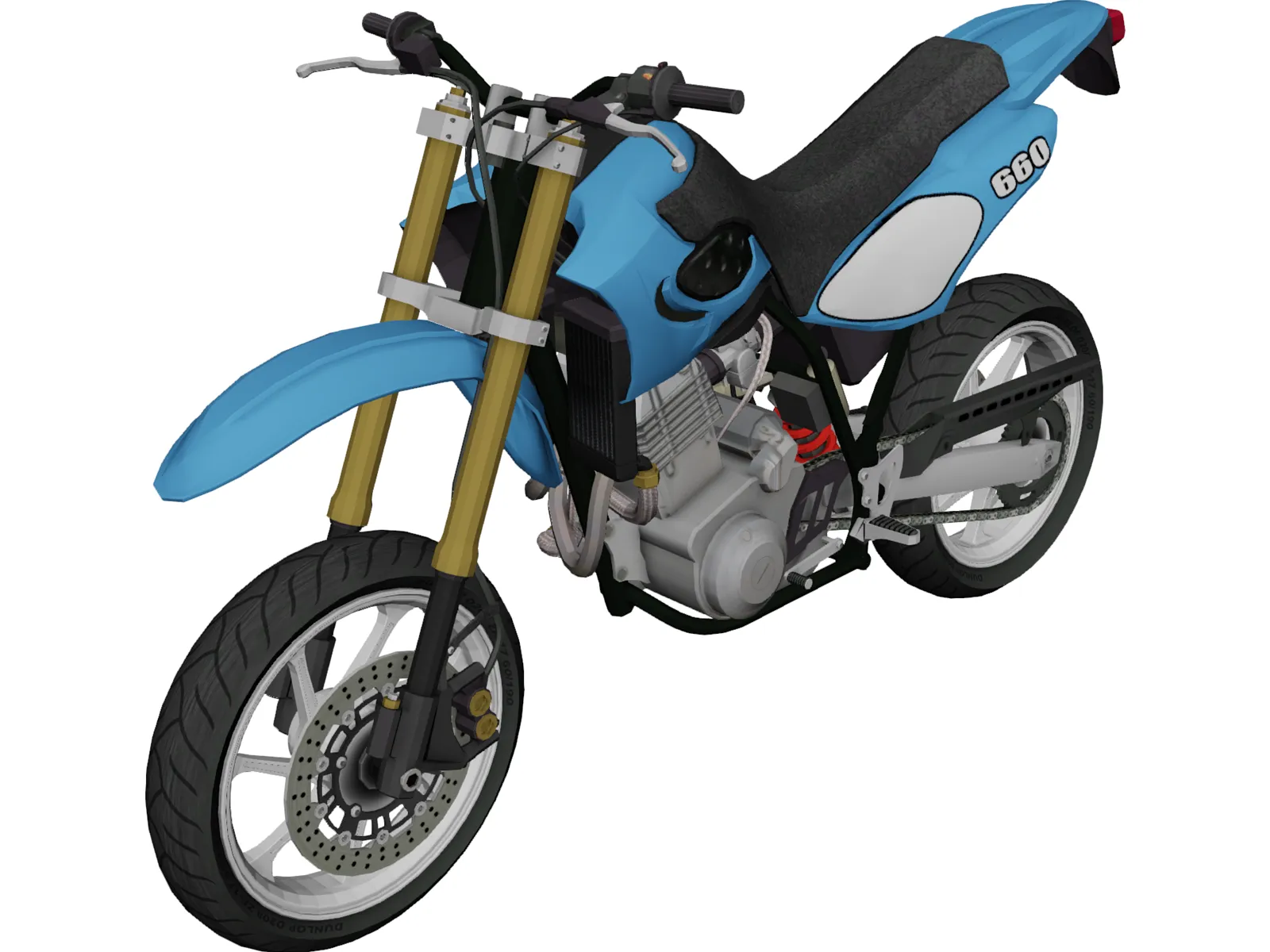 Supermoto Bike 3D Model