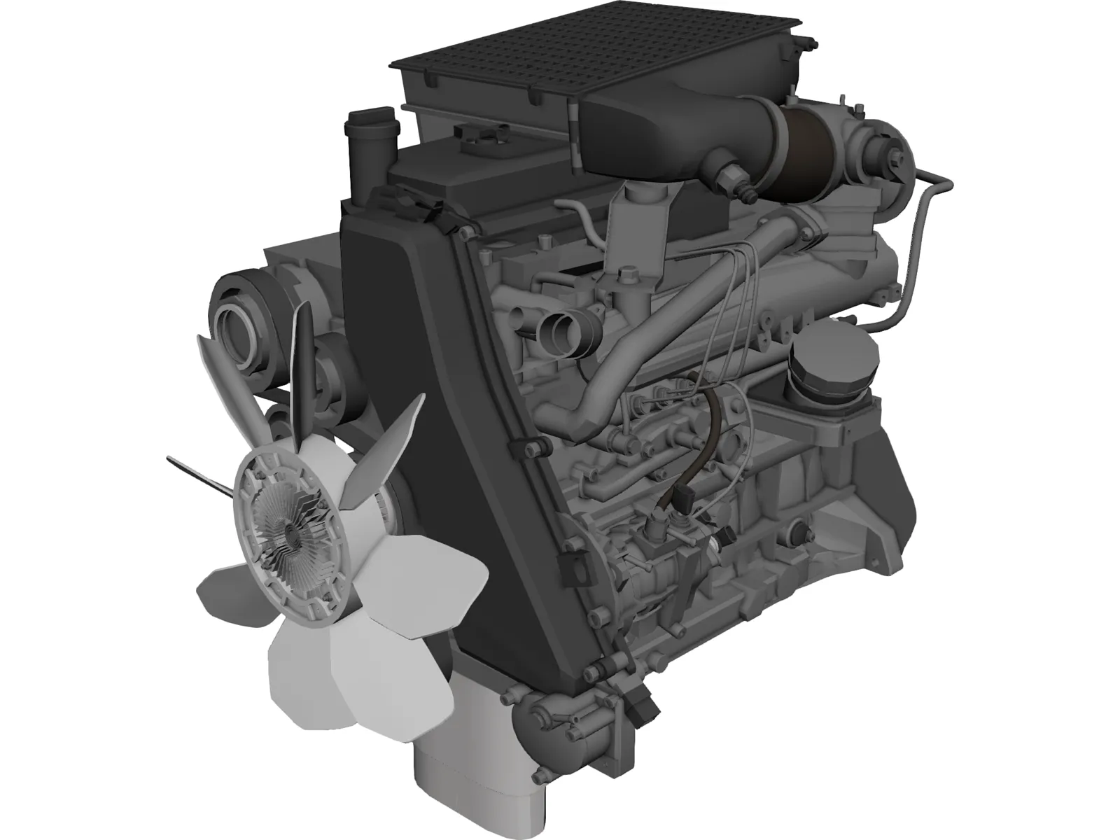Toyota D4D Engine 3D Model