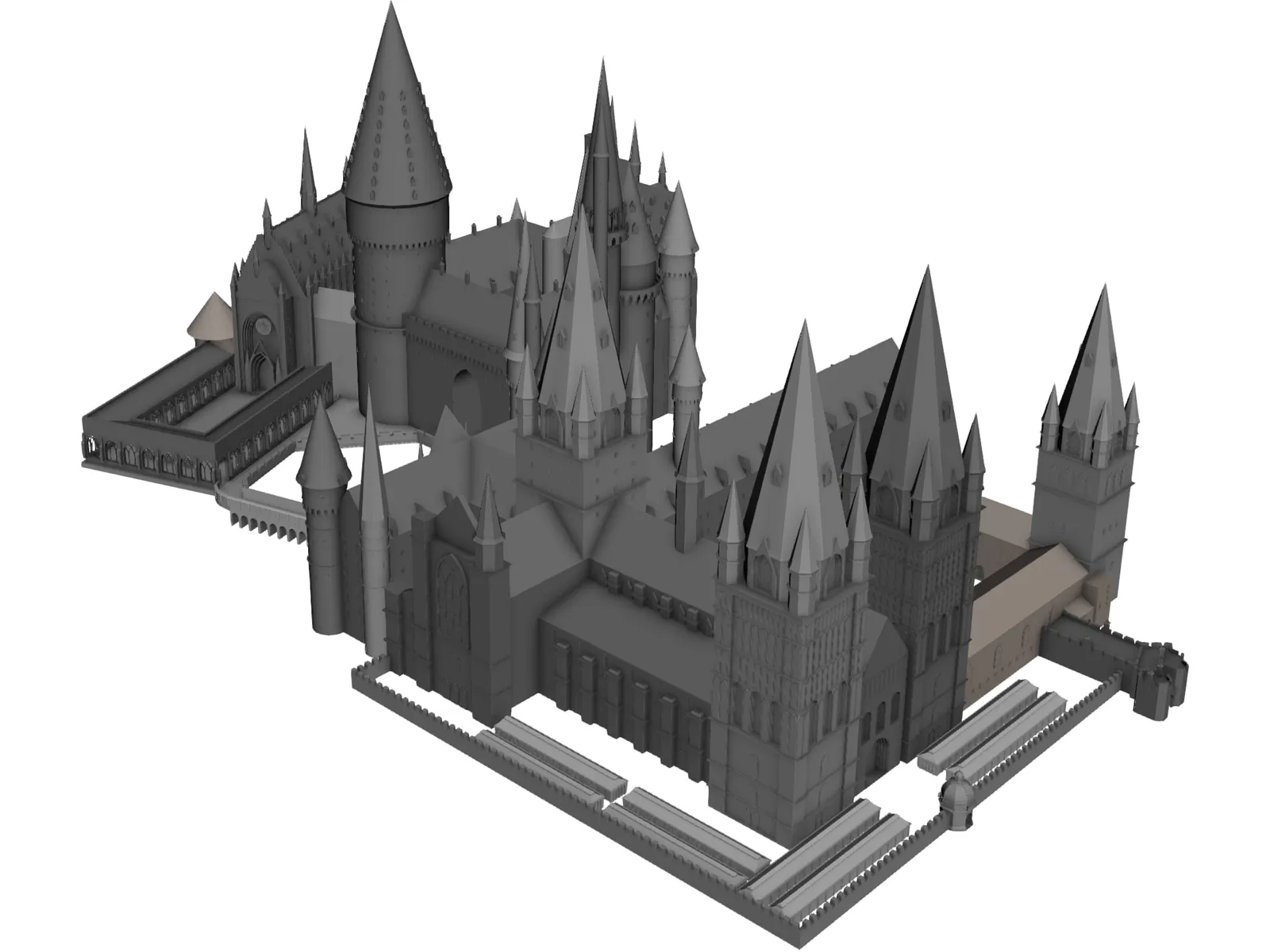 Hogwarts 3D Model