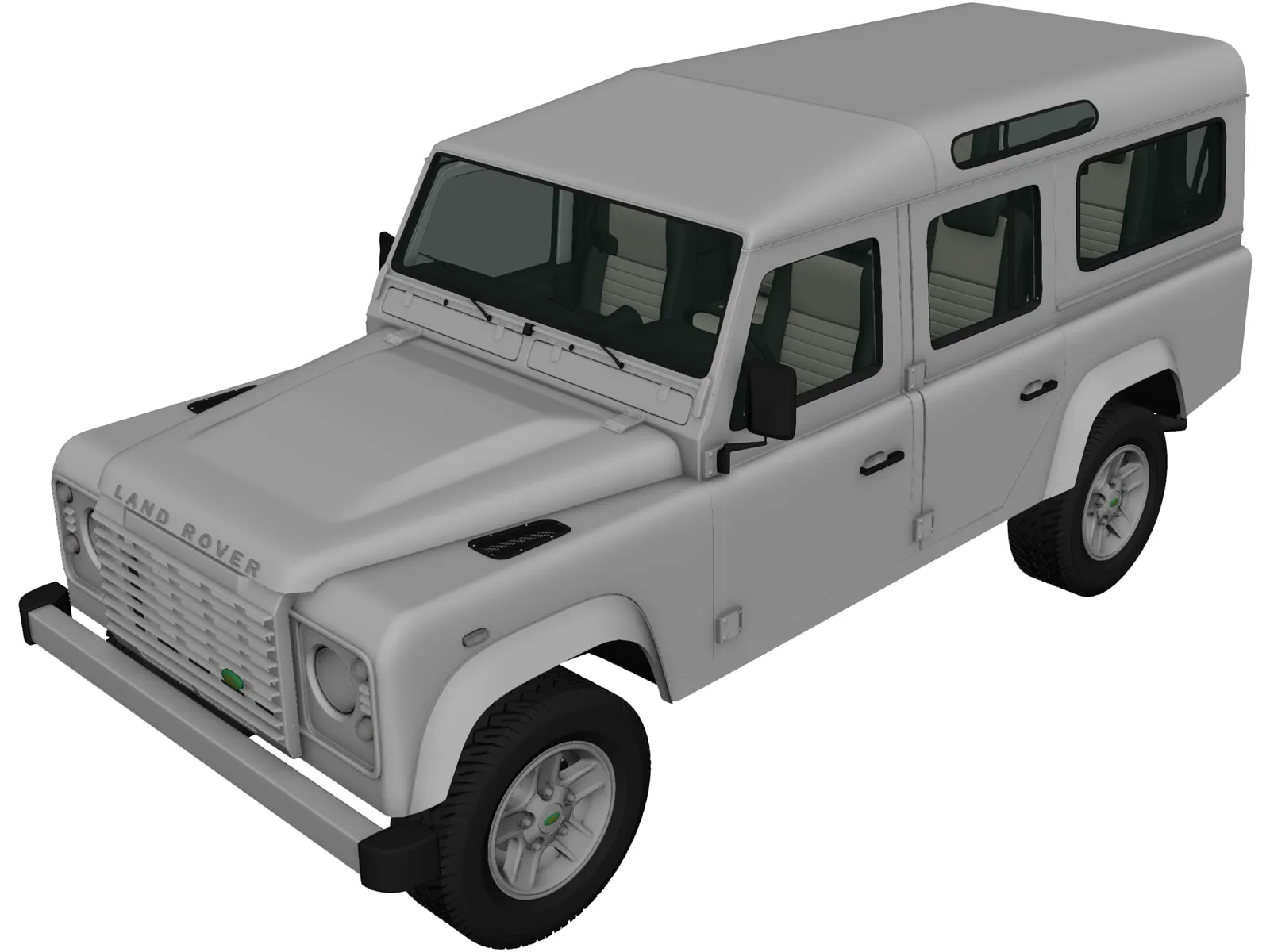 Land Rover Defender 110 Station Wagon (2011) 3D Model