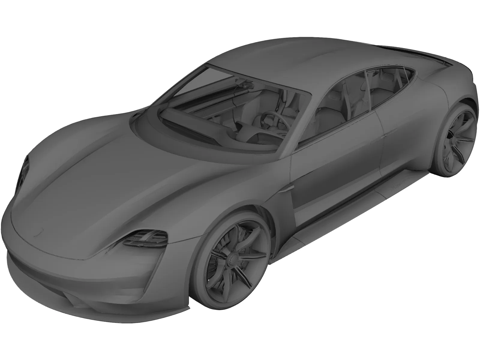 Porsche Mission E (2015) 3D Model