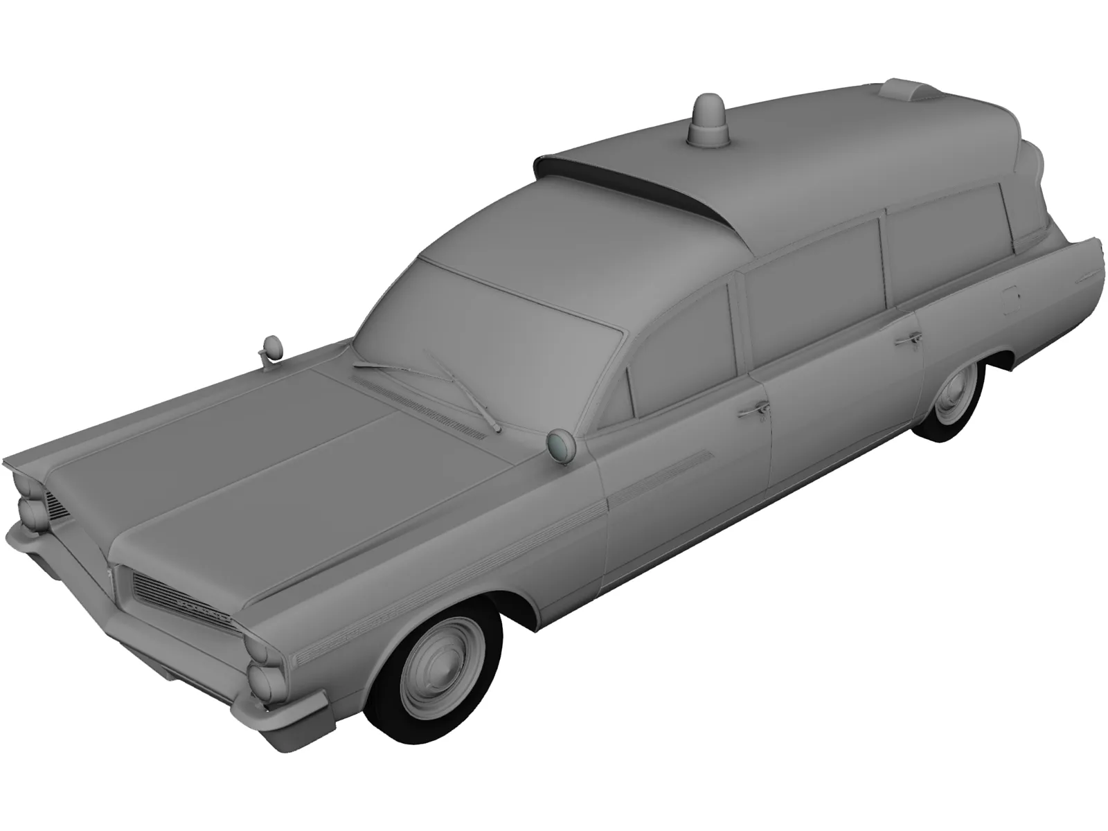 Pontiac Bonneville Ambulance (1963) 3D Model