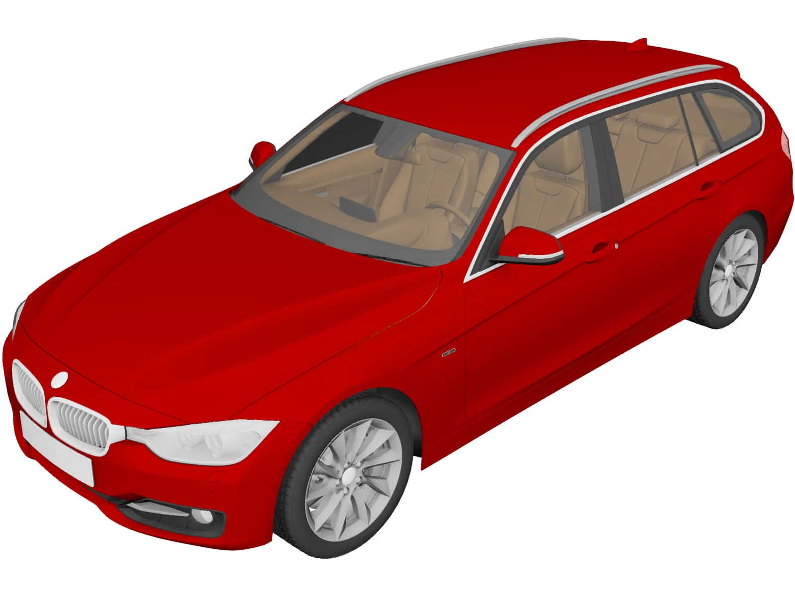 BMW 335i Touring [F31] (2012) 3D Model