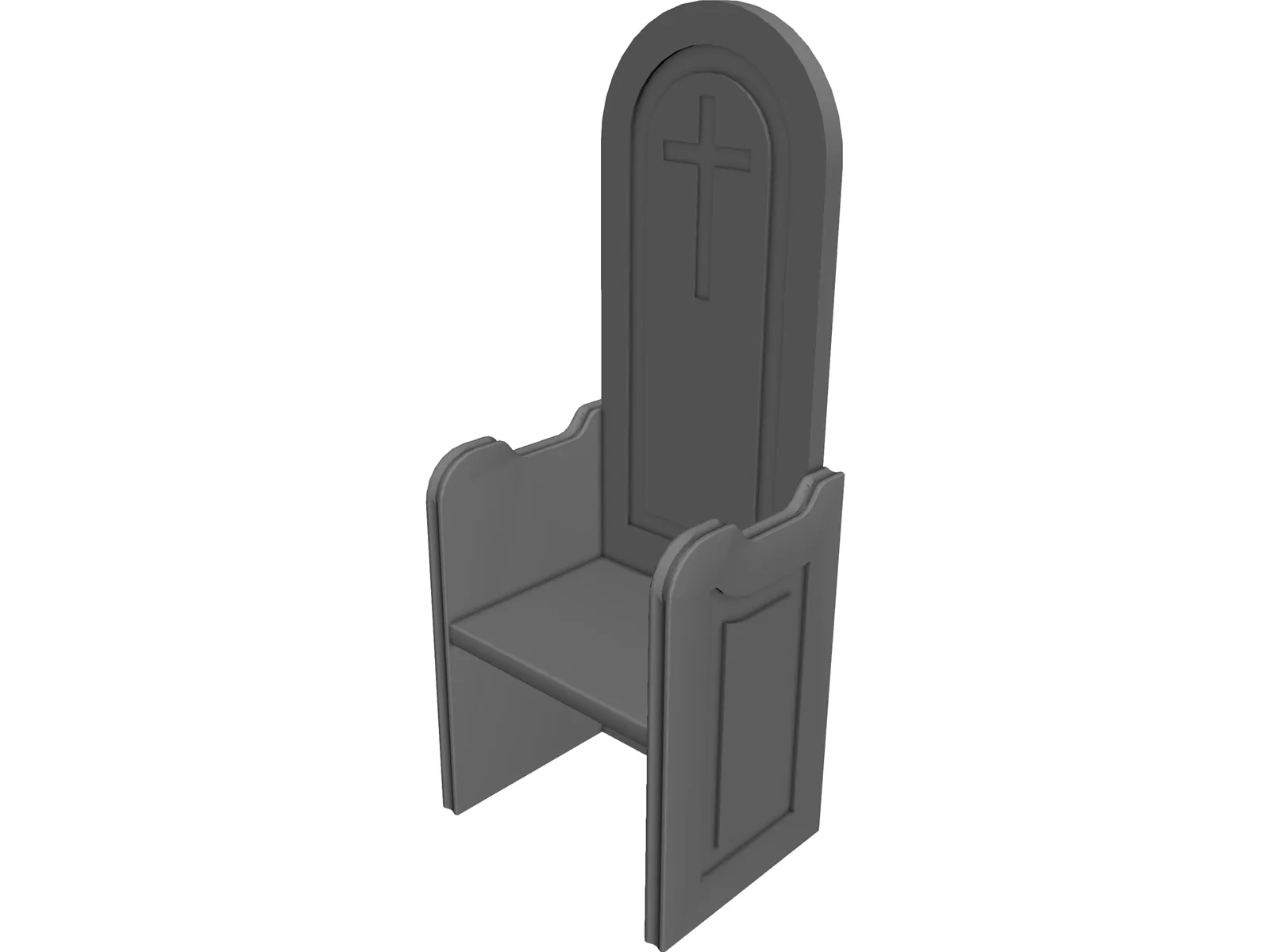 Church Chair 3D Model