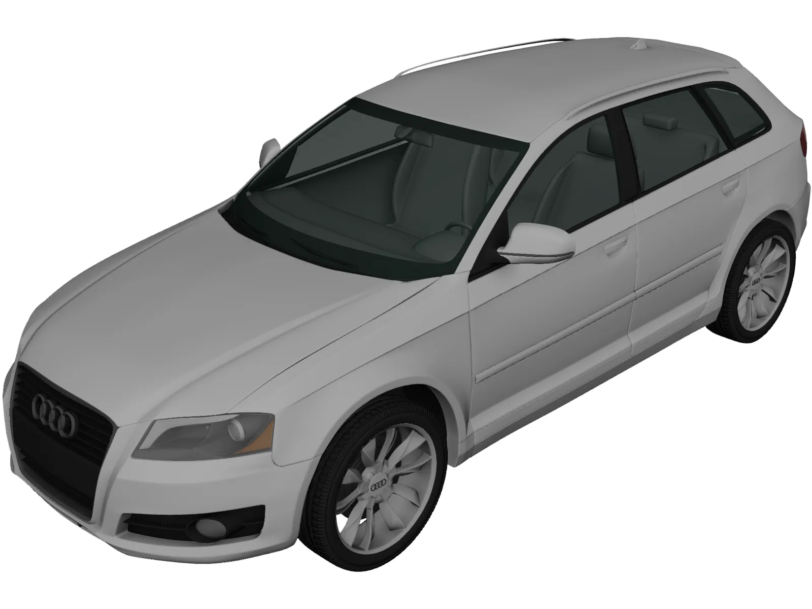 Audi A3 Sportback (2011) 3D Model