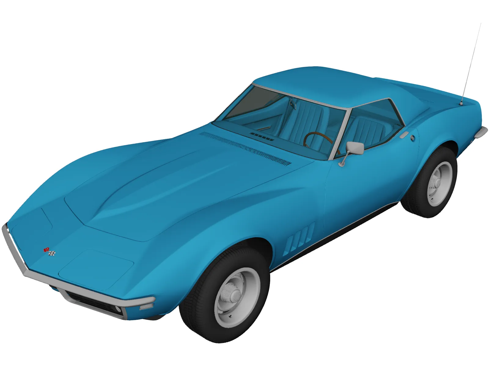 Chevrolet Corvette Convertible (1968) 3D Model