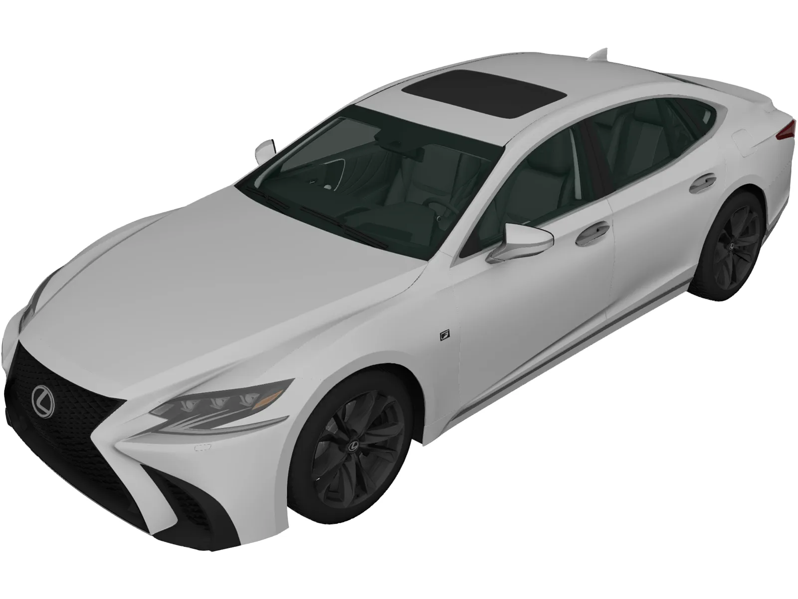 Lexus LS XF50 F Sport (2018) 3D Model