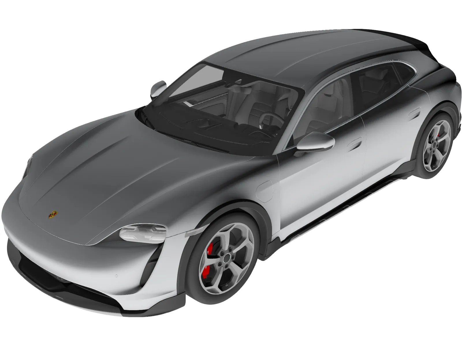 Porsche Taycan 4S Cross Turismo (2021) 3D Model