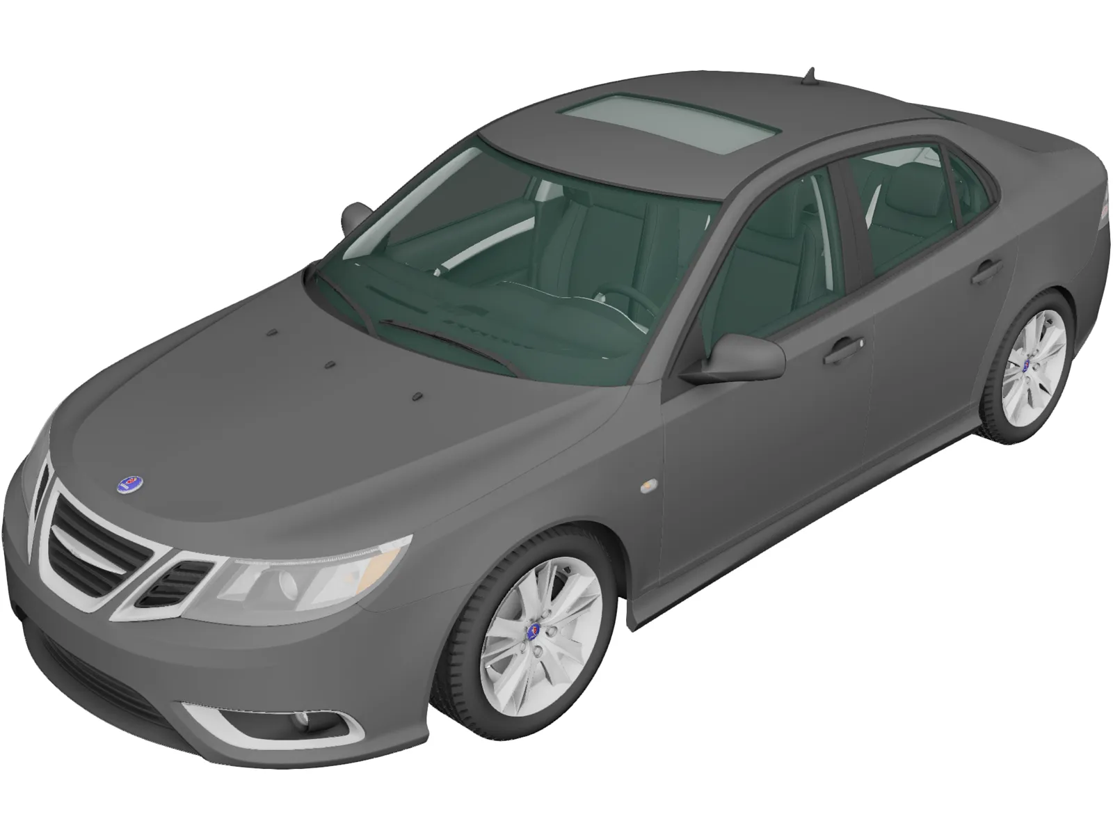 Saab 9-3 Sport Sedan (2008) 3D Model