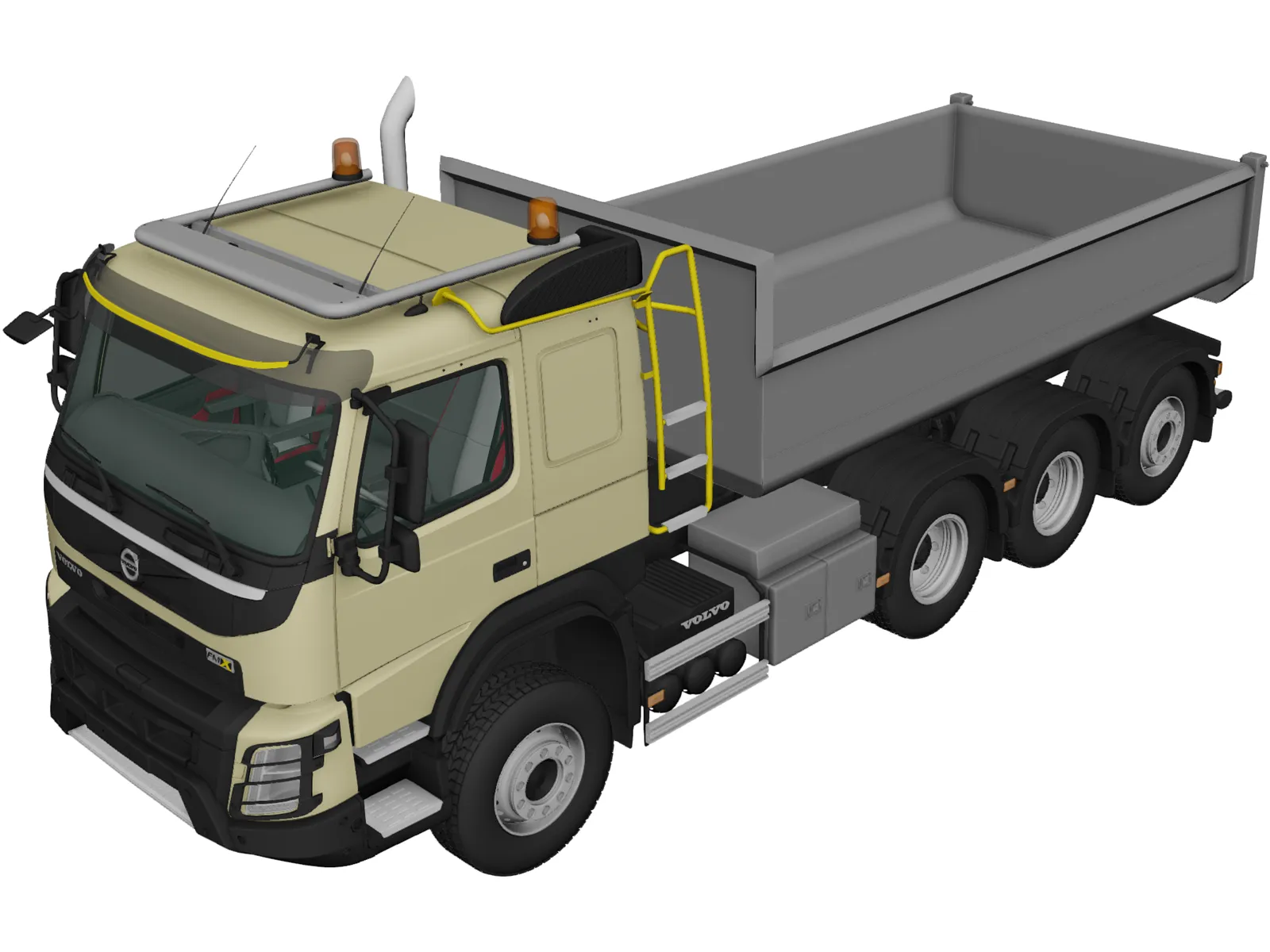 Volvo FMX Tridem (2013) 3D Model