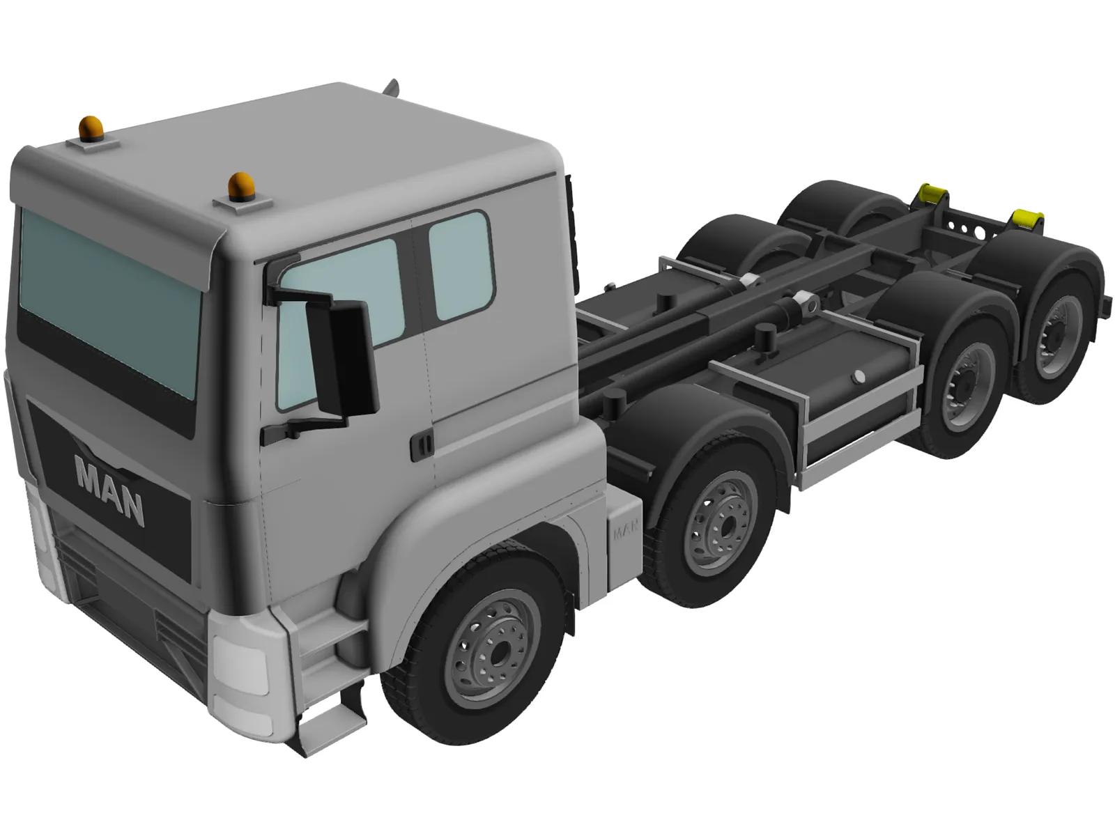 Man 8x4 Hookloader 3D Model