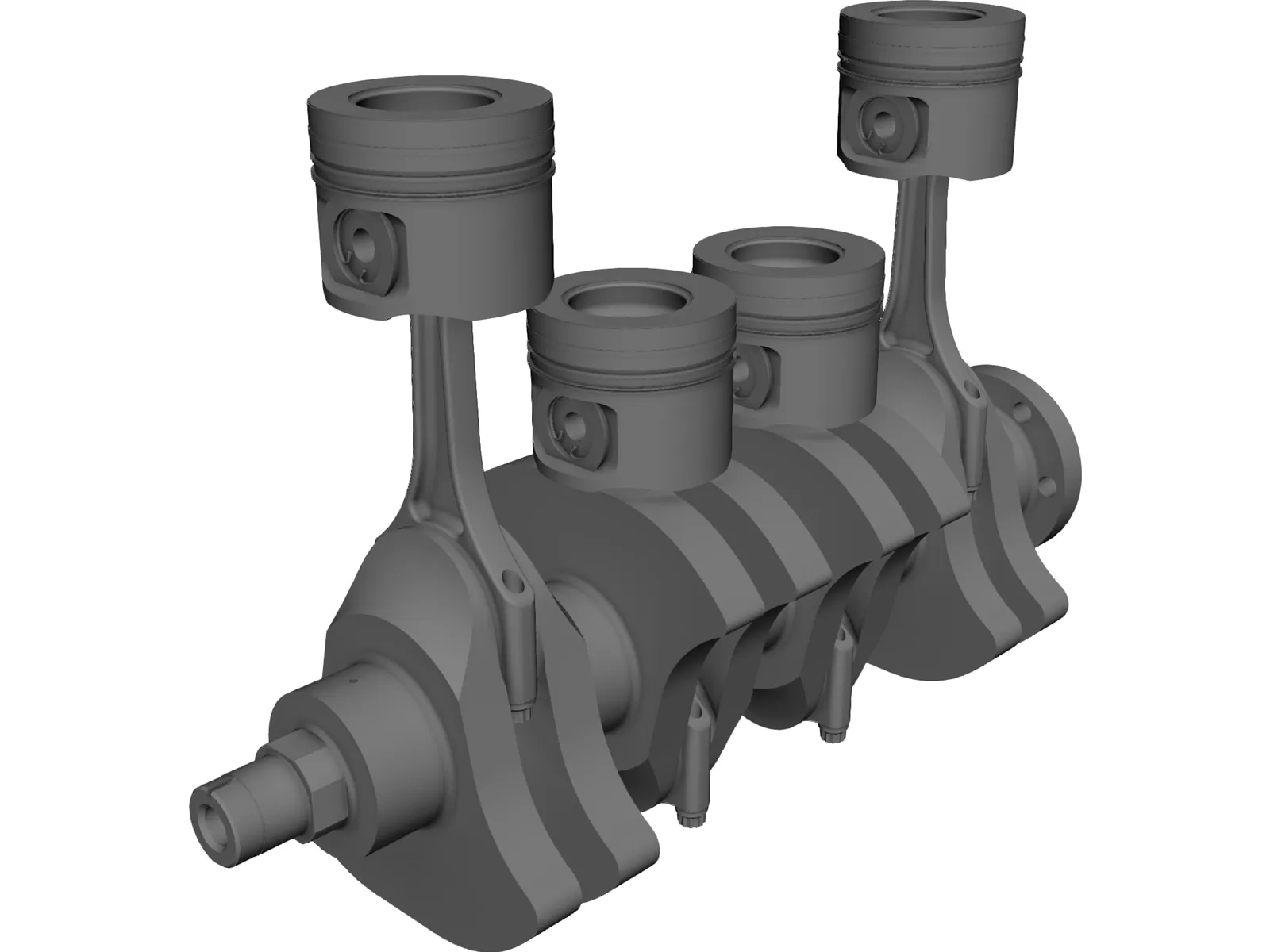 Diesel Engine 3D Model