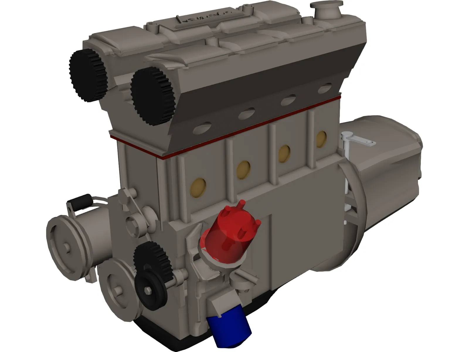 V8 Engine 3D Model