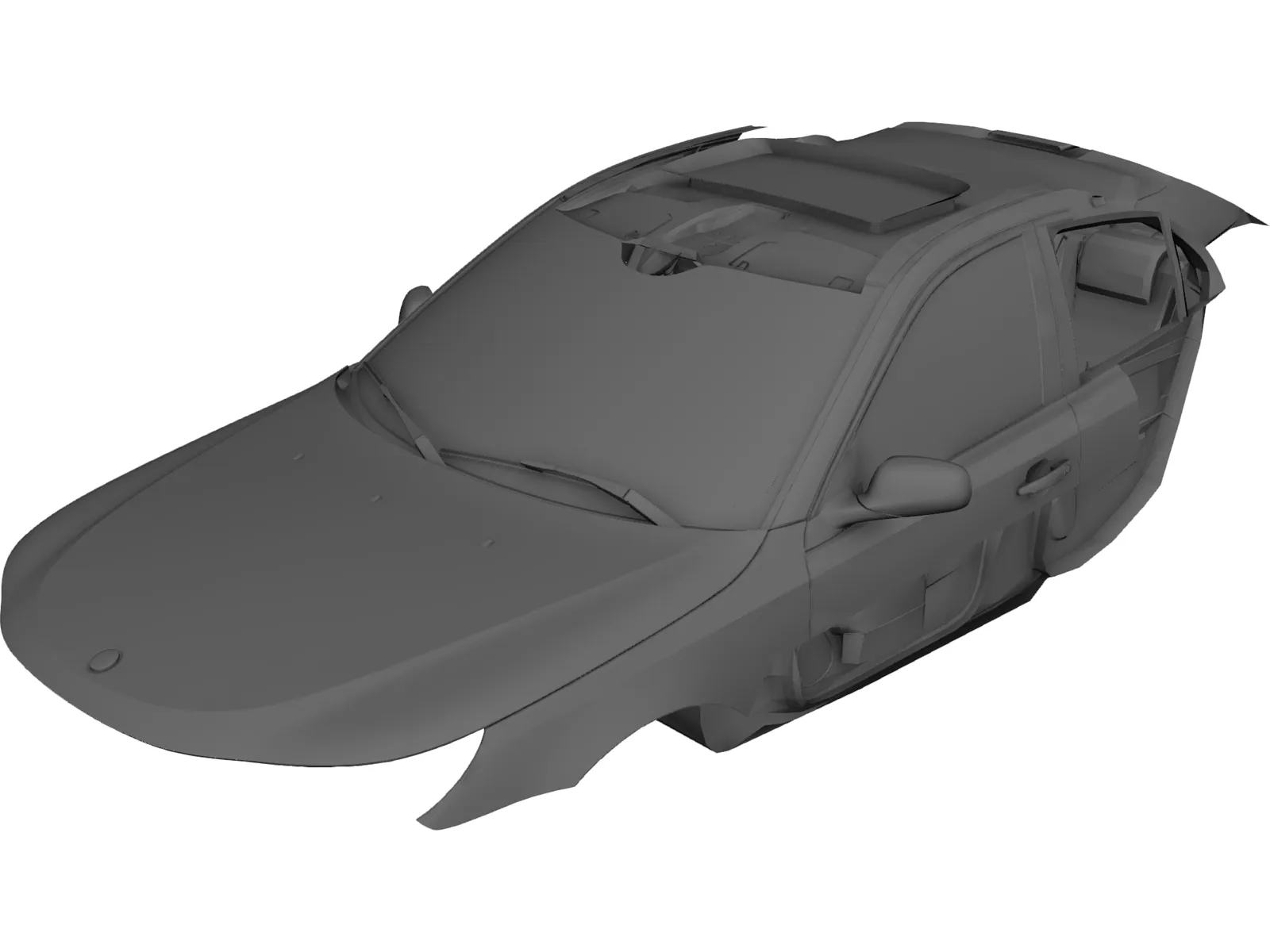 Interior Saab 9-3 TurboX 3D Model