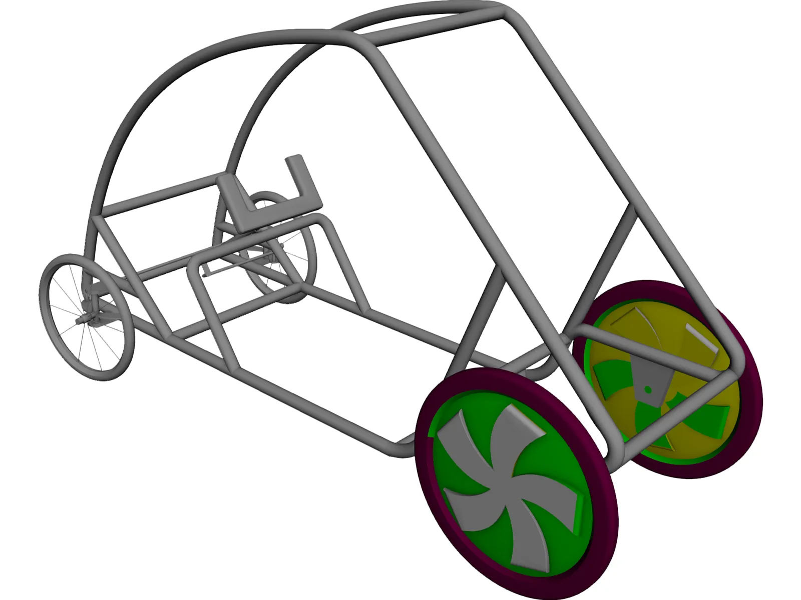 Shell Eco Marathon Car Chassis 3D Model
