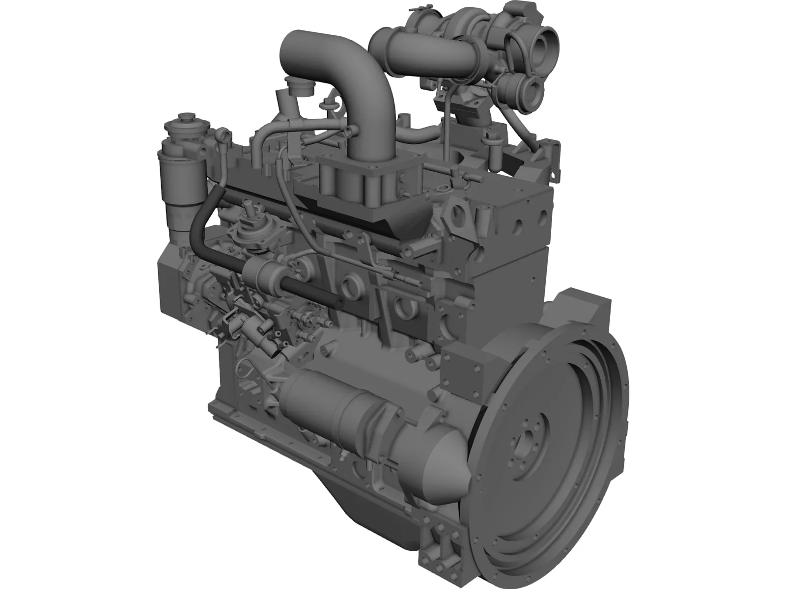 Cummins B3.3TAA Engine 3D Model