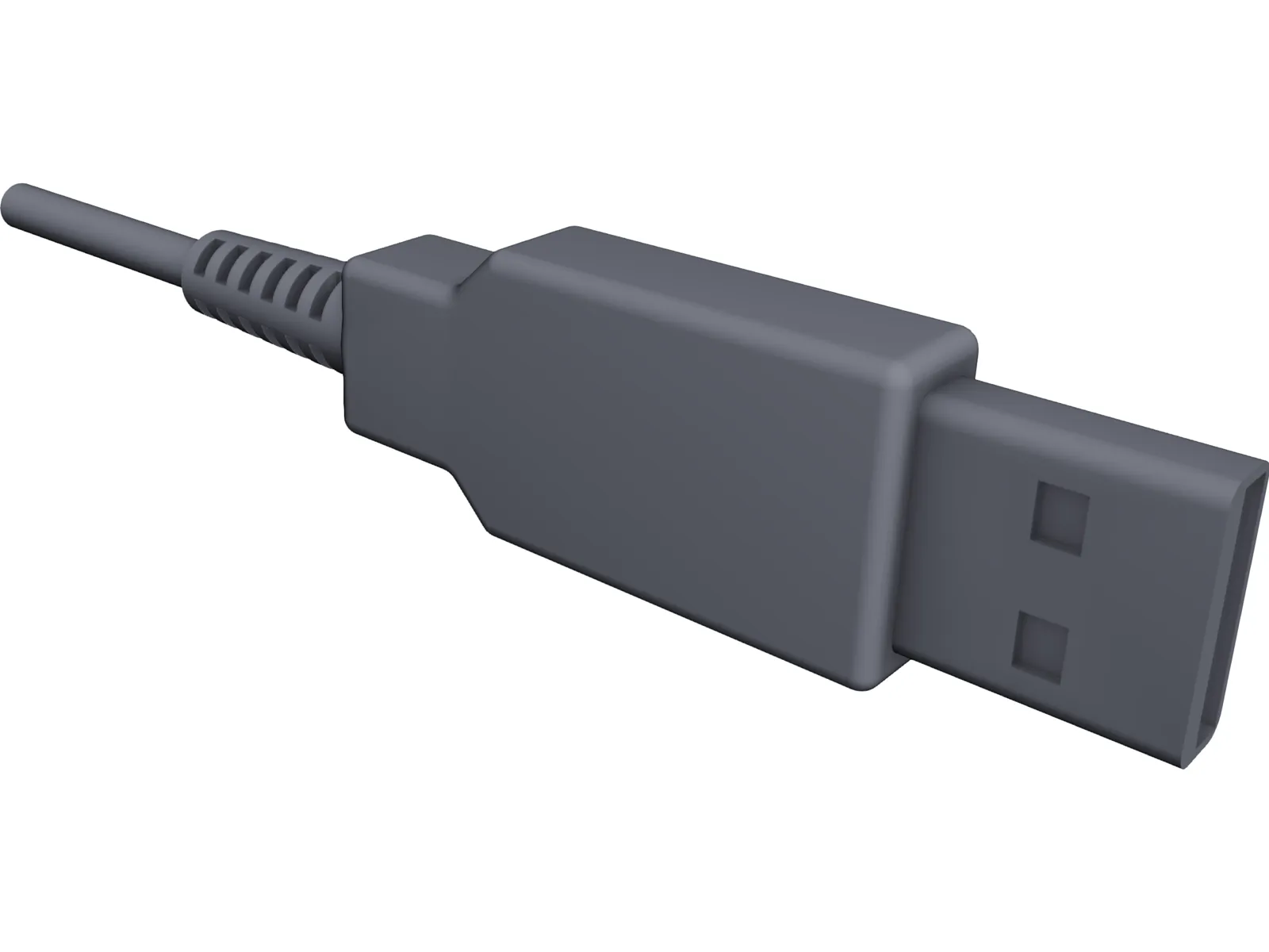 USB Port Connector 3D Model