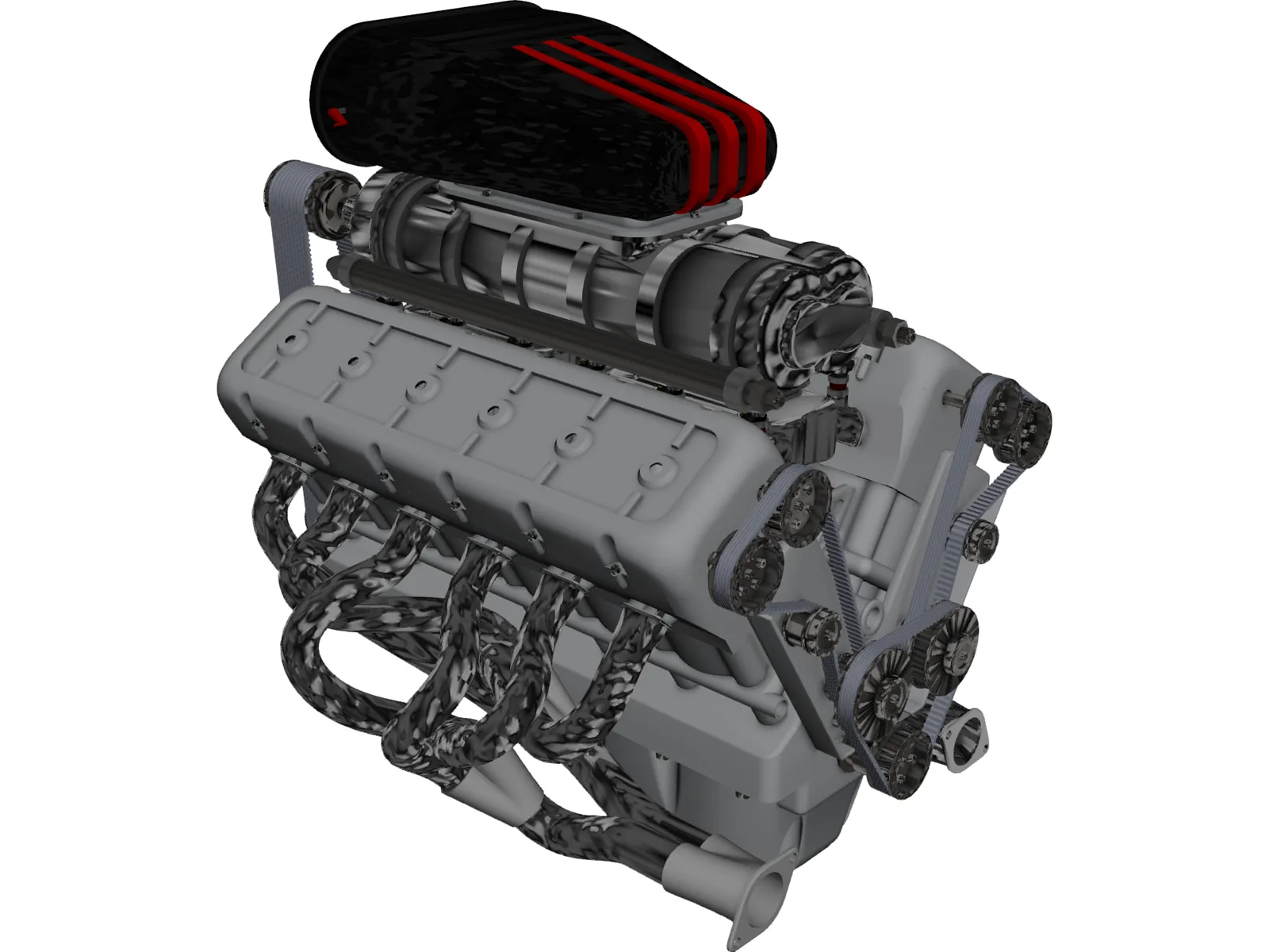 V12 Engine 3D Model