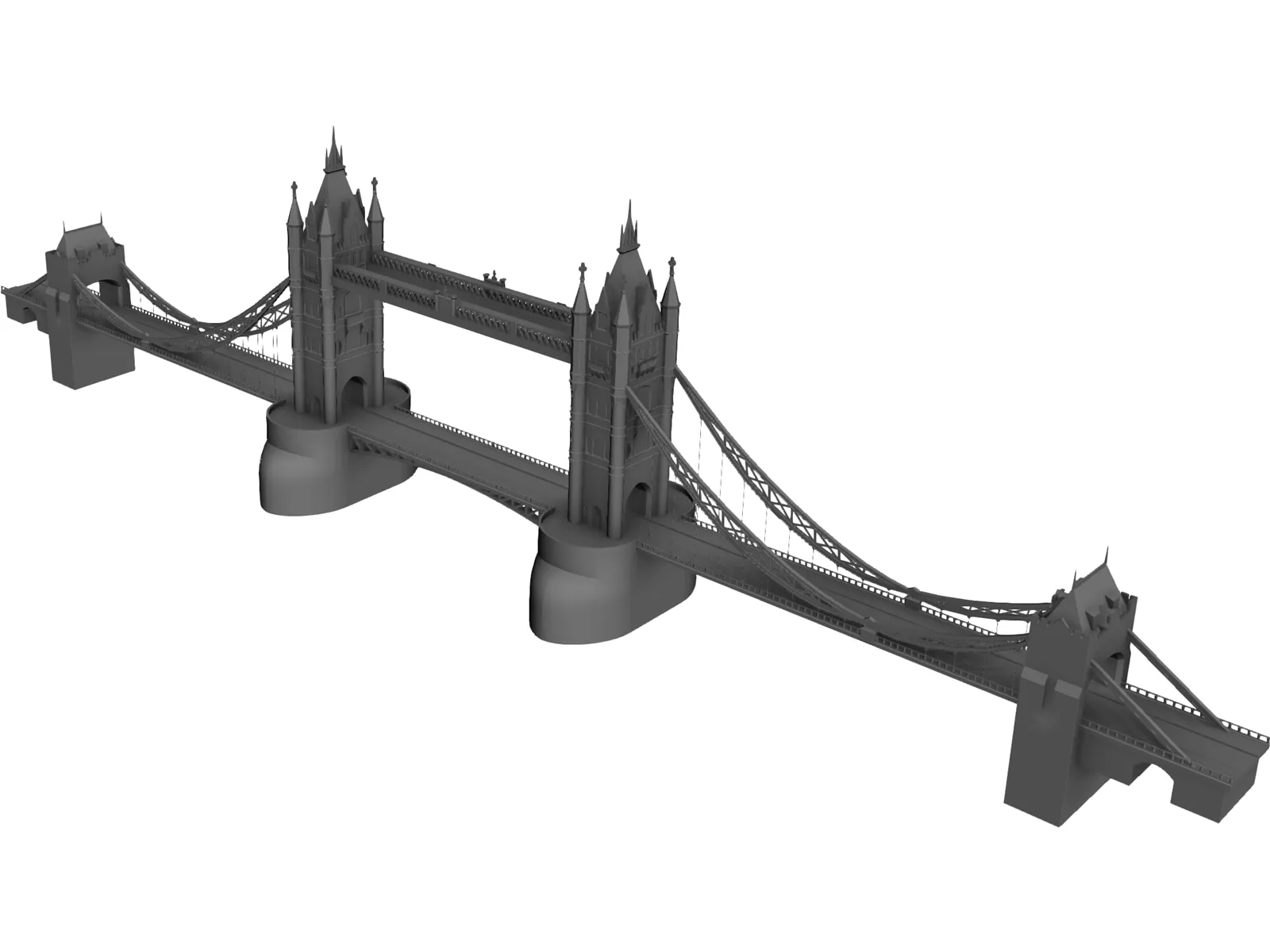 Tower Bridge London 3D Model