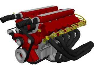 Dodge Viper V10 Engine 3D Model