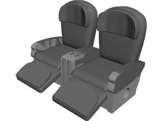 Seats Airplane 3D Model
