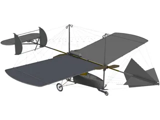 Vlaicu II 1910 CAD 3D Model