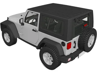 Jeep Wrangler Rubicon (2013) 3D Model