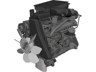 Toyota D4D Engine 3D Model