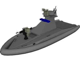 Homeland Security Un-Manned Patrol Boat 3D Model
