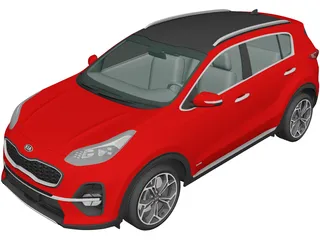 Kia Sportage GT-Line (2018) 3D Model