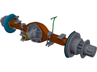 Ford F-450 Rear Axle CAD 3D Model