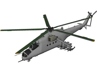 Mil Mi-24 Hind D 3D Model