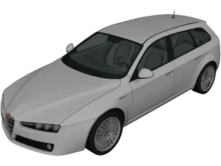 Alfa Romeo 159 Sportwagon (2011) 3D Model