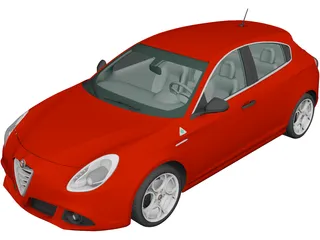Alfa Romeo Giulietta Quadrifoglio Verde (2014) 3D Model