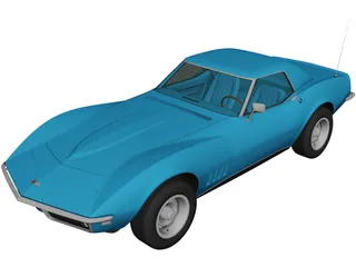 Chevrolet Corvette Convertible (1968) 3D Model