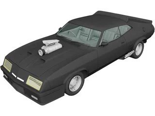 Ford Falcon GT Coupe Interceptor Mad Max (1979) 3D Model