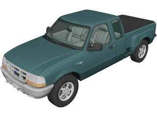 Ford Ranger ExtendedCab XLT (1998) 3D Model