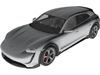 Porsche Taycan 4S Cross Turismo (2021) 3D Model