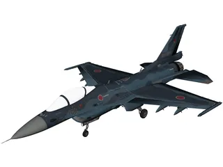 Mitsubishi F-2 3D Model