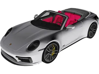Porsche 911 Carrera GTS Convertible (2022) 3D Model