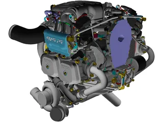 Rotax 915 iS Engine 3D Model