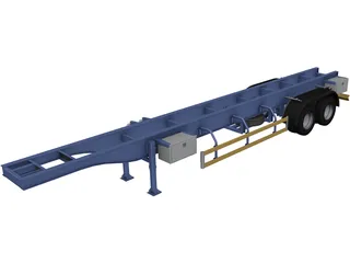 Semitrailer 40ft 3D Model