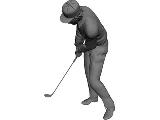 Golf Player 3D Model