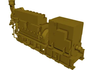 Mak 6M25 Status5 Diesel Engine CAD 3D Model