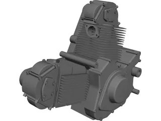 Ducati 900ss Motorcycle Engine CAD 3D Model