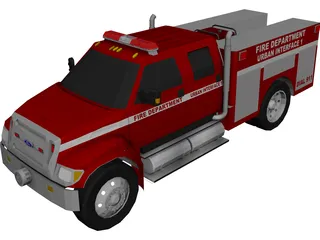 Ford F-650 Firetruck 3D Model