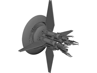 Babylon 5 Earth Force One 3D Model
