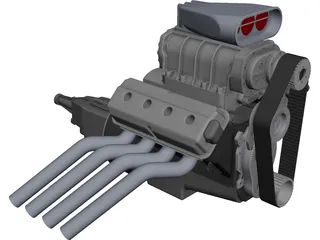 Hemi 392 Engine CAD 3D Model