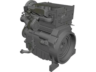 Deutz Turbo Diesel Engine (2011) CAD 3D Model